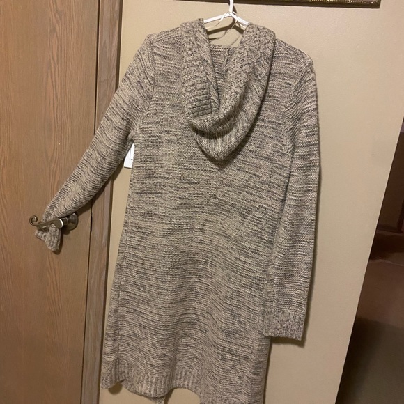 Womens long hooded cardigan - Picture 3 of 3